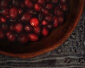 Cranberry Bowl Print, Fruit Still Life, Food Photography, Red, Gray and Black Home Decor, Dark Decor, Fine Art Photography Wall Print - MySweetReveries