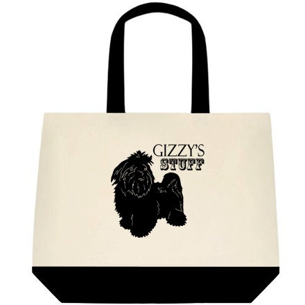 Shih Tzu Personalized Dog Tote Bag, Eco-Friendly 100% Cotton All ...