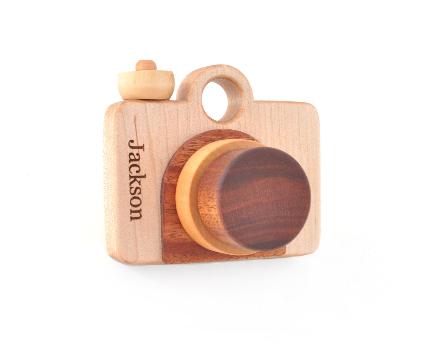 Personalized Wooden Toy Camera - Eco-friendly Imagination Toy - Pretend Play for a Baby, Toddler, Preschooler - Gift for a Boy or a Girl