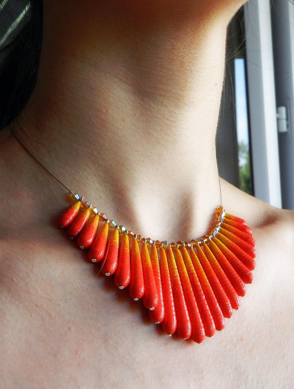 http://www.etsy.com/listing/175172190/ombre-red-and-yellow-necklace-made-with?ref=shop_home_active_13