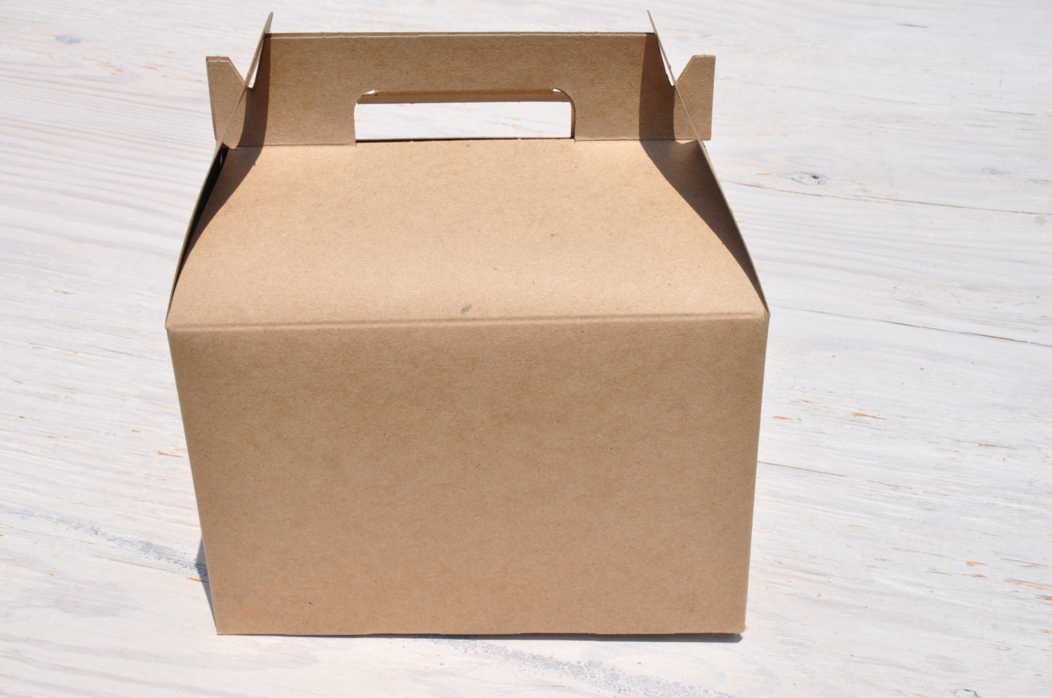 Large X X Natural Kraft Gable Favor Boxes