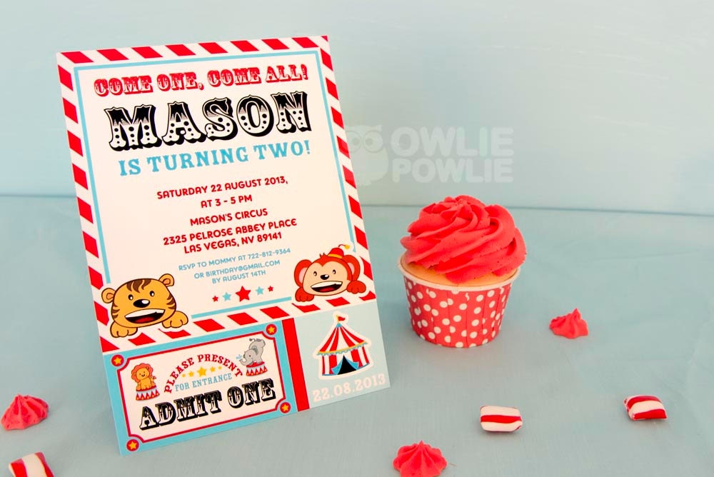 INSTANT DOWNLOAD, Circus BIRTHDAY Printable 5 x 7 inch Invitation, You Edit Yourself with Adobe Reader Il_570xn