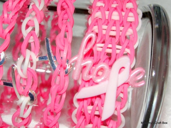 Items similar to Rubber Band Bracelet Friendship Bracelet White and