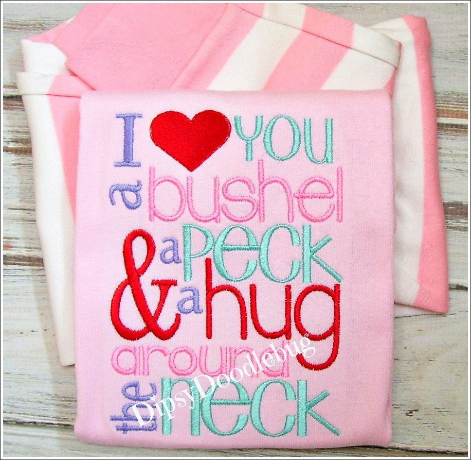 Love you a Bushel and a Peck Pink Pajamas - DipsyDoodlebug