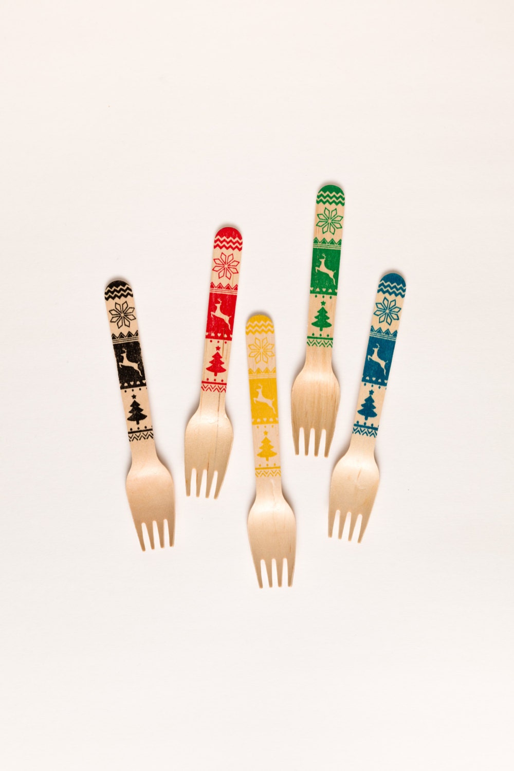 Sweater - Fair Isle - Holiday - 20 Wooden Forks Or Spoons Il_570xn