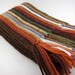 Striped Autumn Scarf, Merino Wool Crochet Scarf in warm fall colors