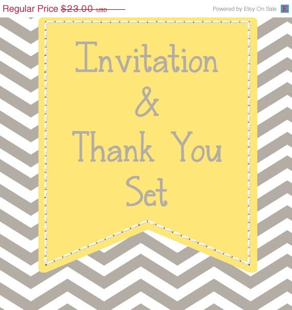 10% Off Holiday Sale Matching Invitation and Thank You Note Set - PRINTABLE DESIGN Il_570xn