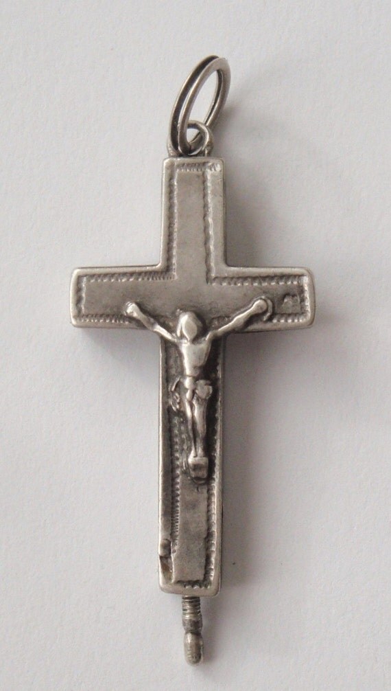 Vintage Sterling Reliquary Religious Pendant by CherishedSaints