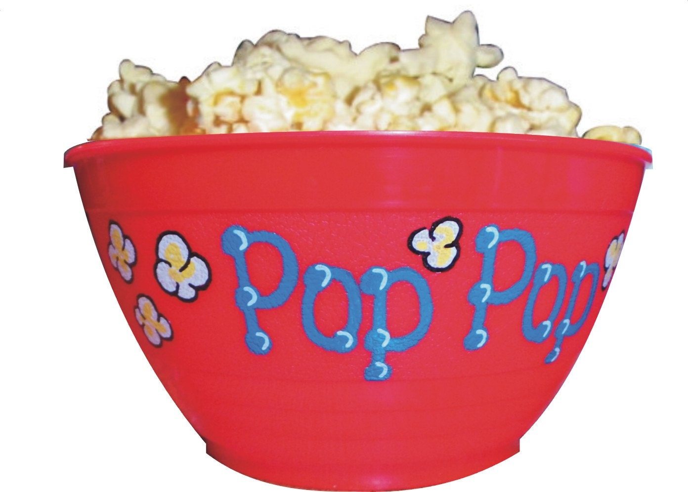 Popcorn Bowl Personalized by MakingItPersonalinc on Etsy