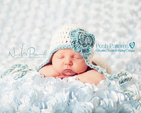 Crochet PATTERN Easy Earflap Beanie Crochet Hat by ...