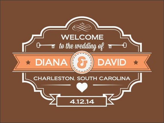 100 4" x 3" Welcome Bag/Box Labels - Wedding Stickers Printed with Your Colors Il_570xn