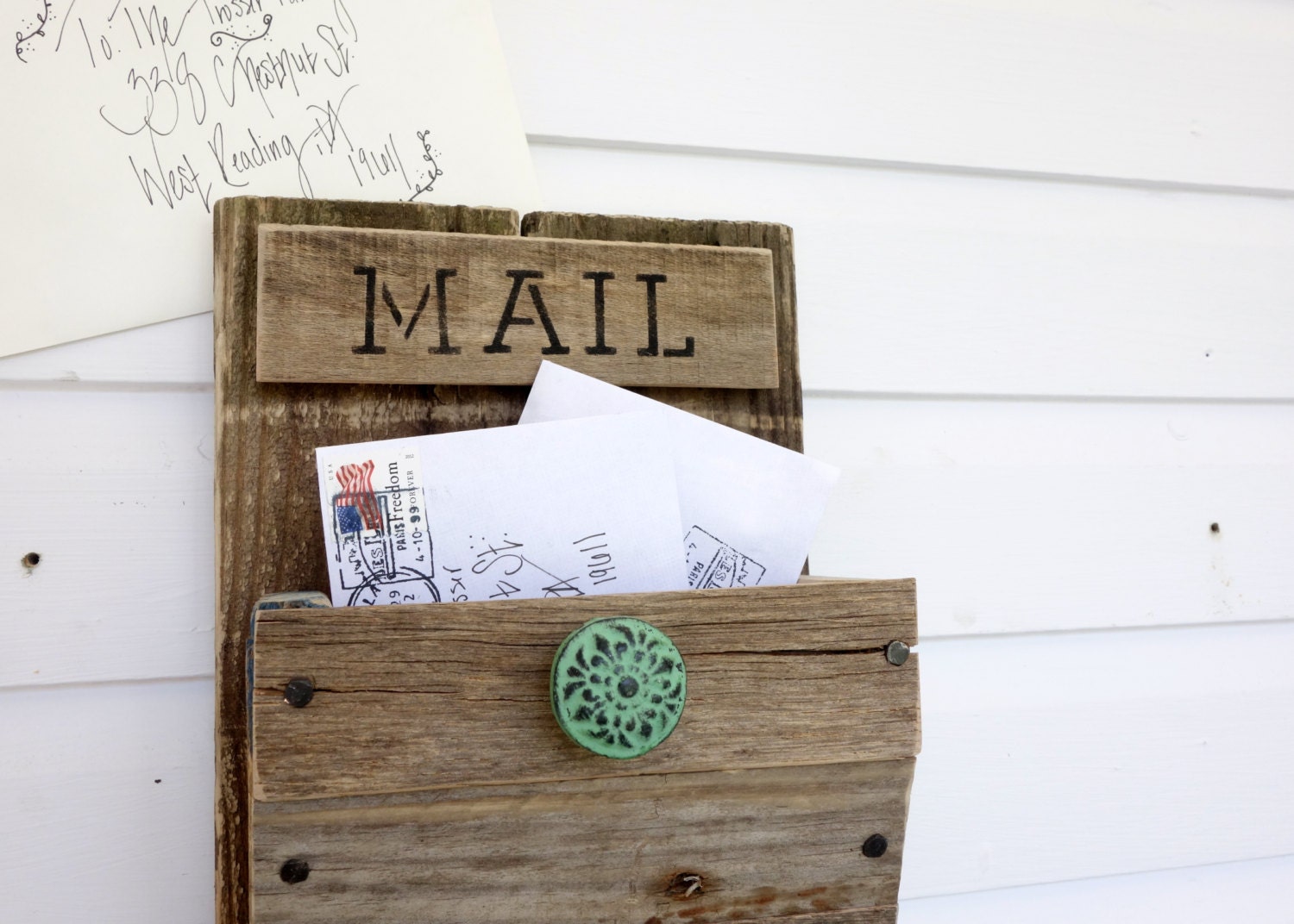 decorative mail organizer for kitchen wall