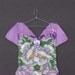 Hanky Dress Wall Art - Lavender and White Floral with Purple Tulips and White Poppies
