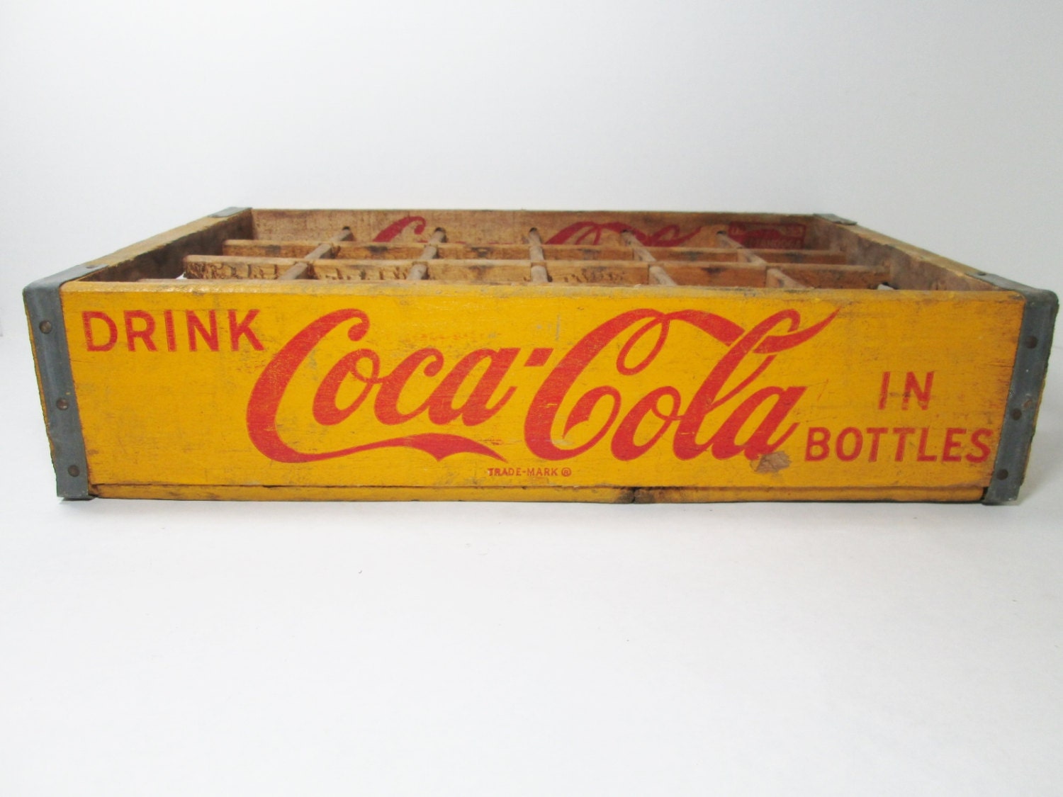 Coca Cola Wooden Crate Yellow 1955 By GirlPickers On Etsy