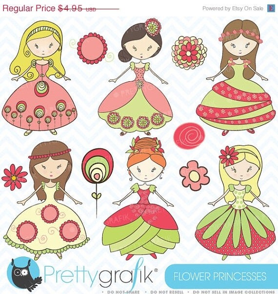 40% OFF SALE royal princesses clipart commercial use, vector graphics, digital clip art, digital images - CL367 Il_570xn
