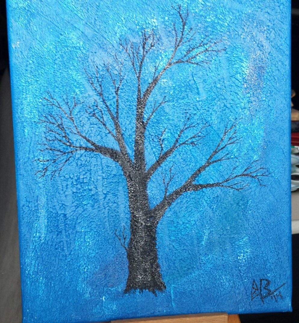 Items similar to Glowing Blue Tree Photo Print 8 x 12 on Etsy