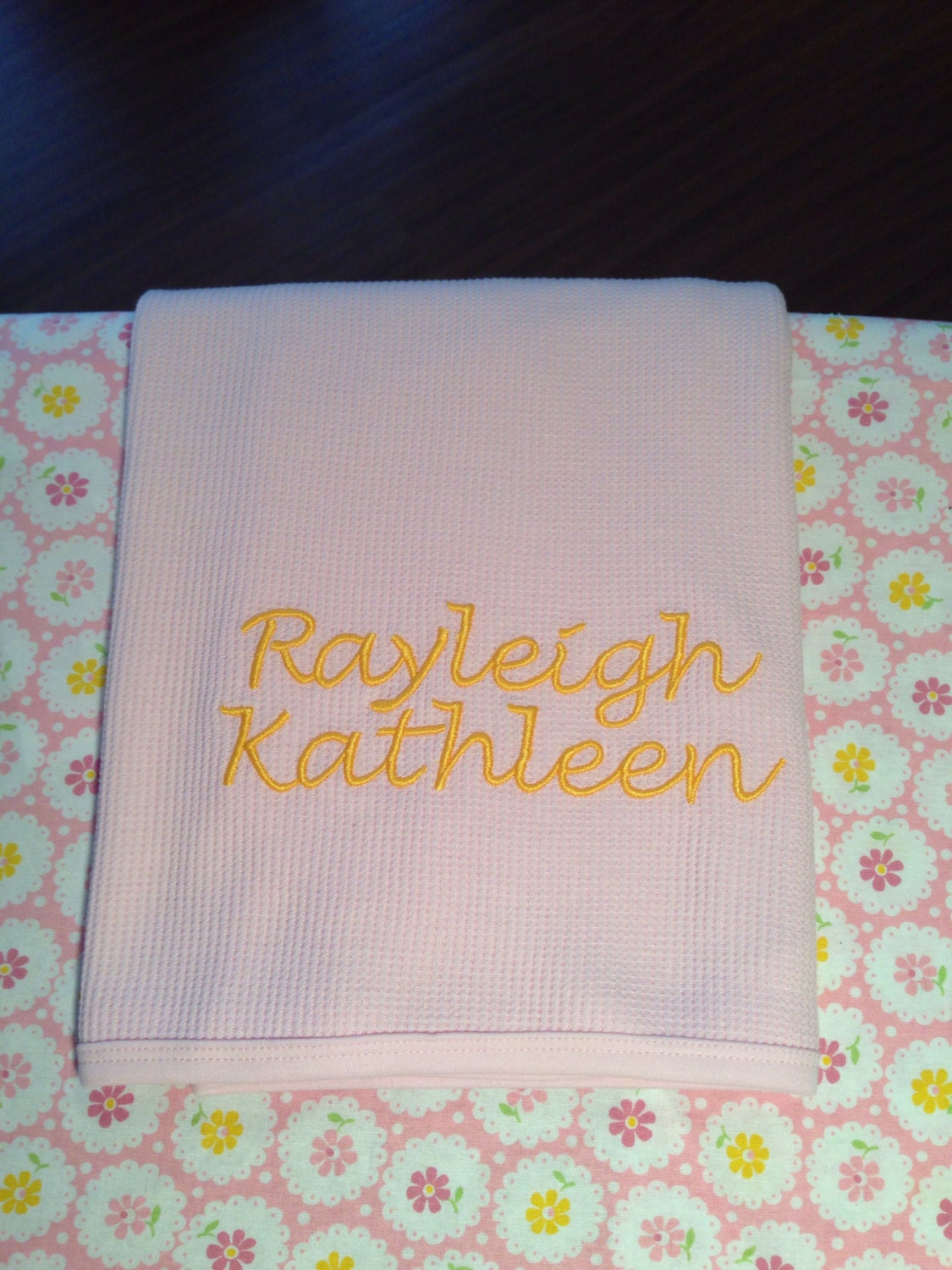 Baby Blanket Monogram Personalized by on Etsy