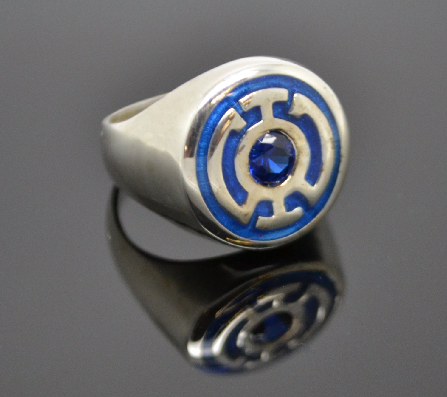 blue lantern ring inspired by WhatsYourPassion on Etsy