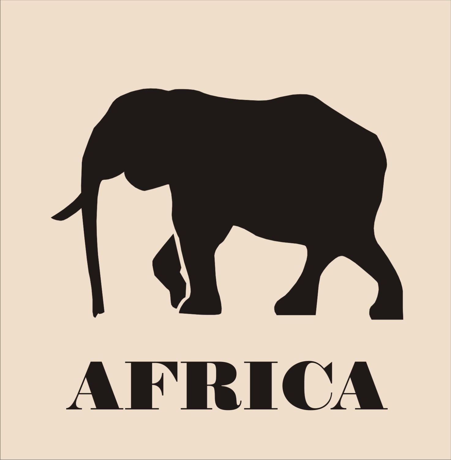 Трафарет Африка Бесплатно