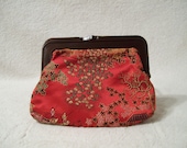 Vintage Chinese Change Purse, Small red change purse - RoseThrones