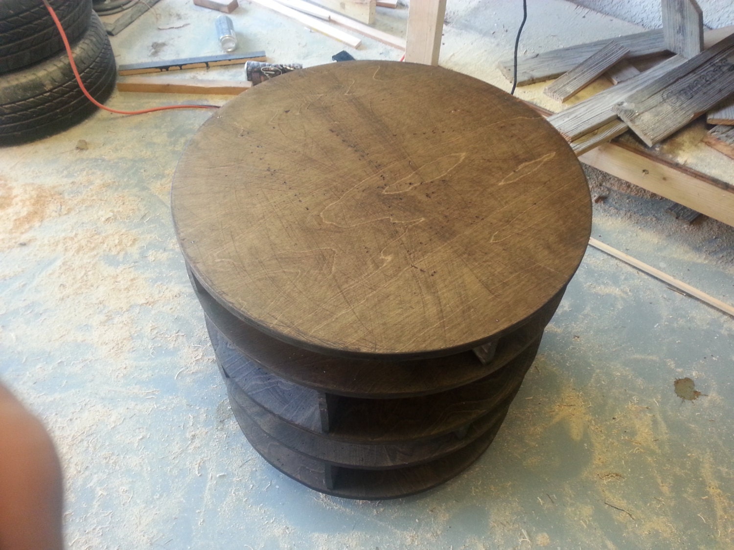 Lazy susan shoe rack shoes closet rotating by AbrasiveDesignsWoods