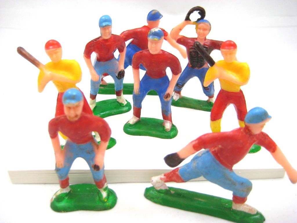 small baseball figures