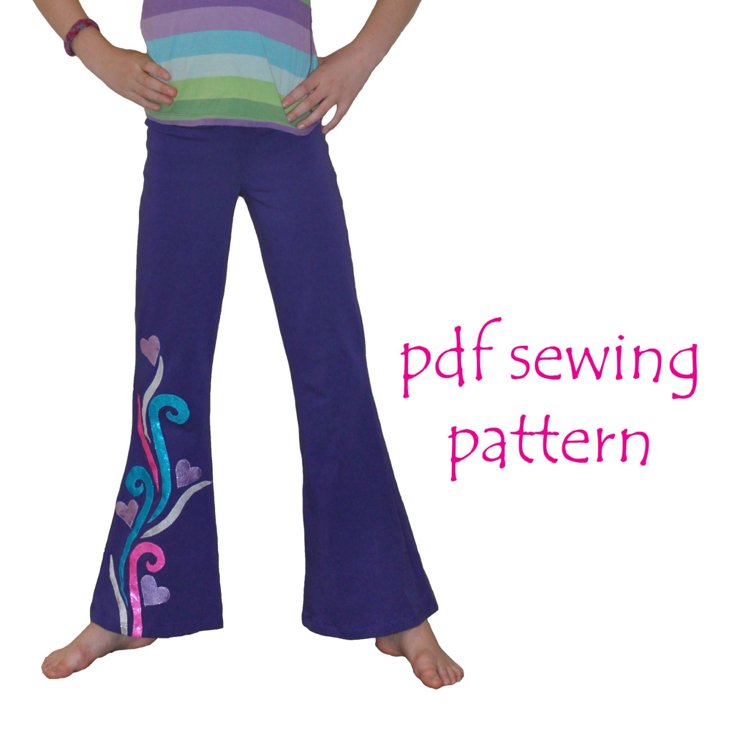 Flared Leggings and Jazz Pants pdf sewing pattern by tumblentwirl