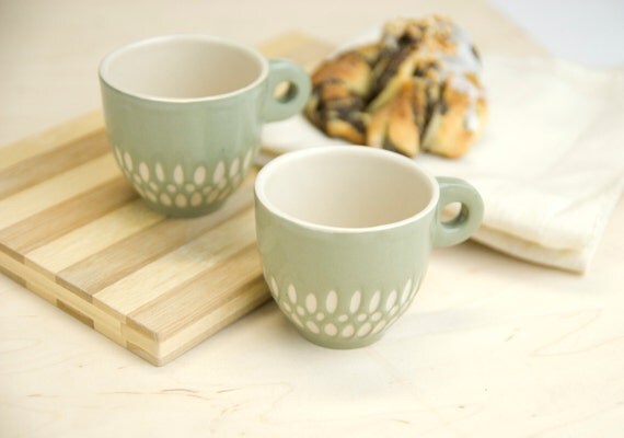 Espresso cups set unique handmade decorative by imkadesign
