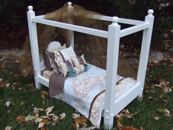 18 inch doll canopy bed