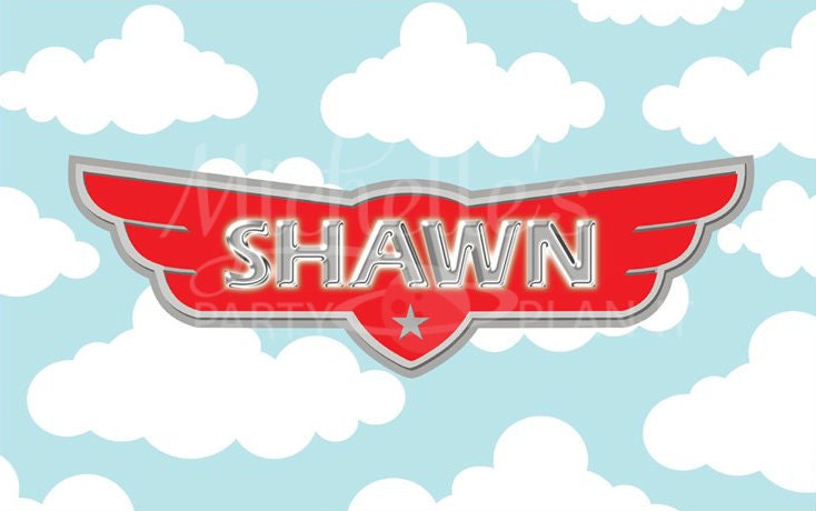 4ft x 2.5 ft Plane backdrop airplane party Il_570xn
