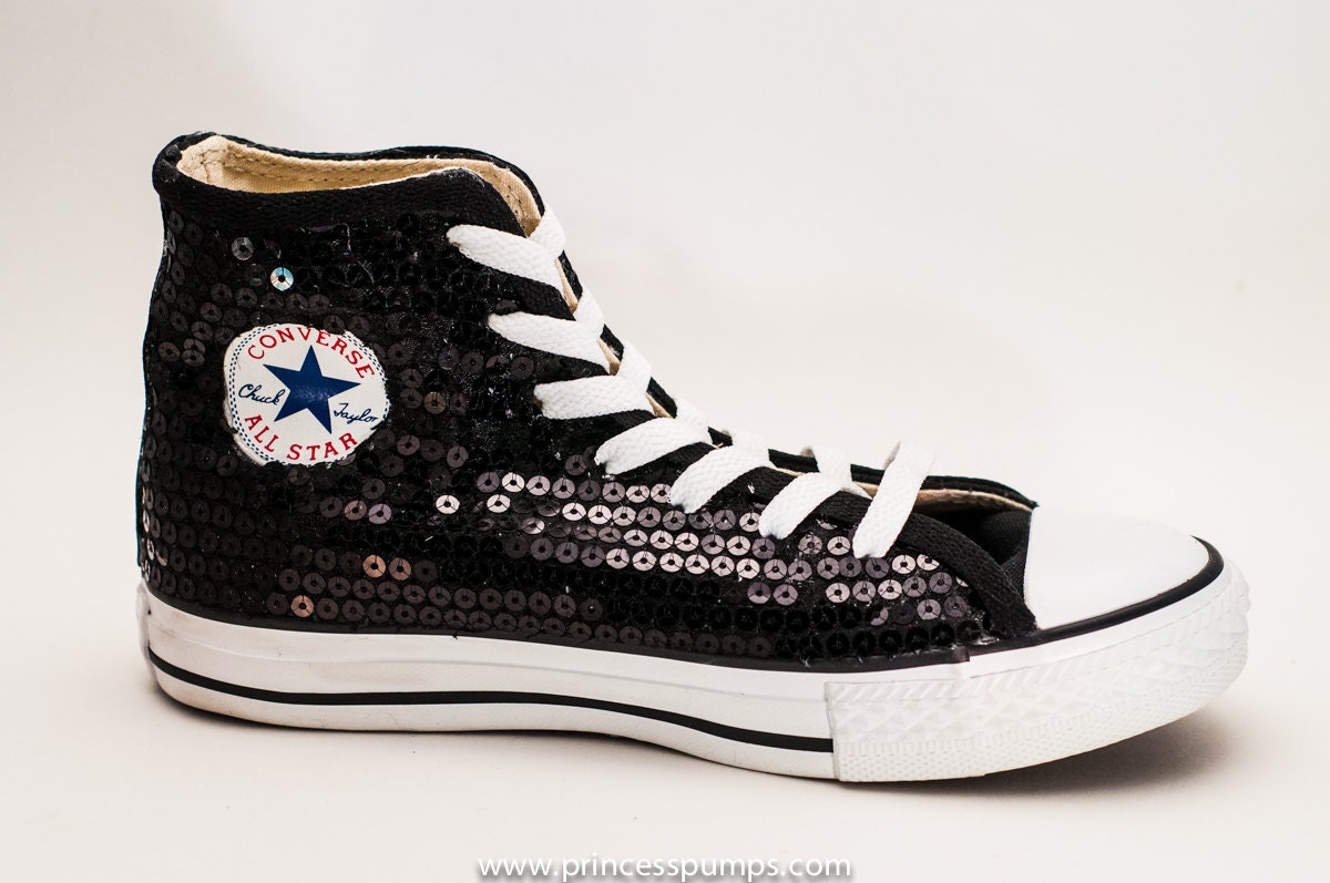 black sequin converse