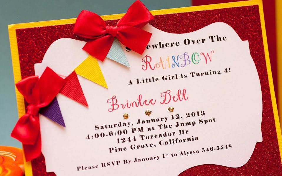 Rainbow Birthday Invitation