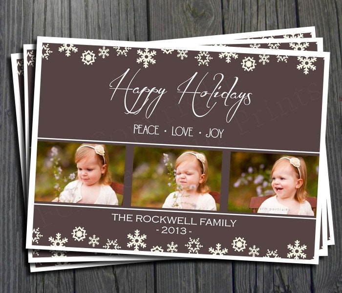 Photo Christmas Card - Printable Holiday Card Il_570xn
