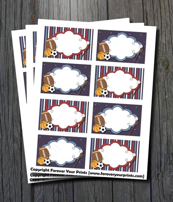 Sports Buffet Table Labels - INSTANT DOWNLOAD Il_570xn