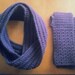Plum Purple Crocheted FIngerless Gloves/Infinity Scarf Set