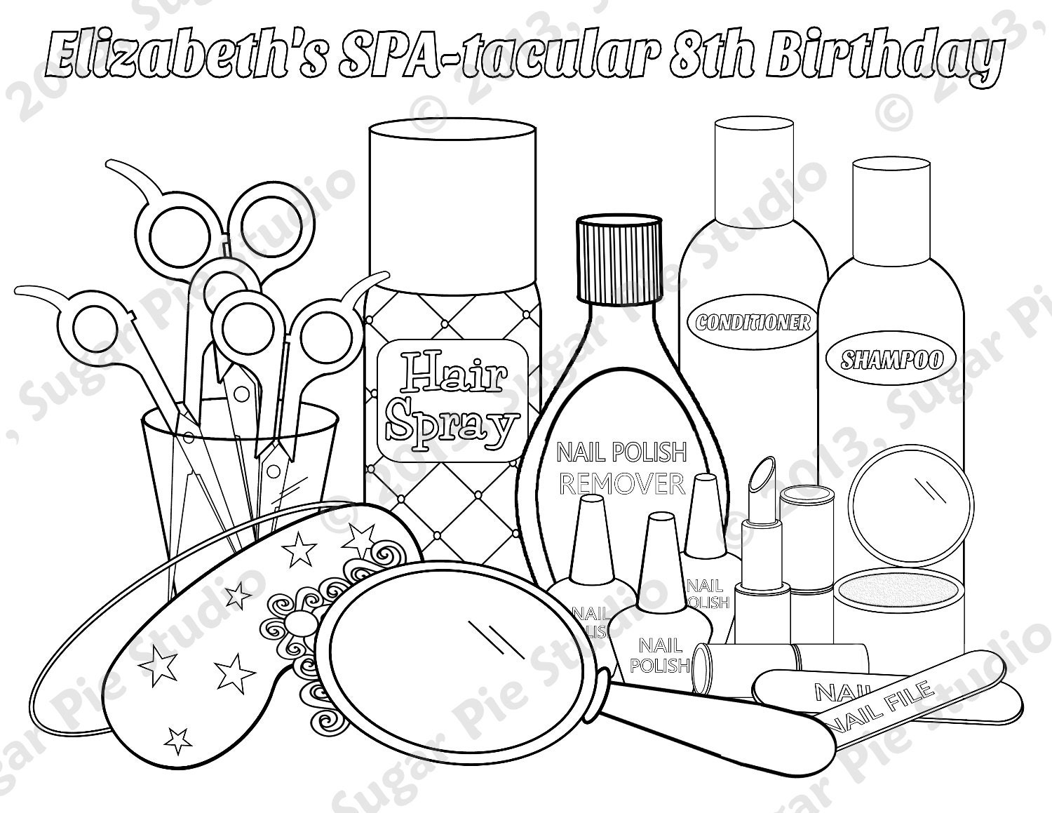 nail polish coloring pages for kids - photo #24