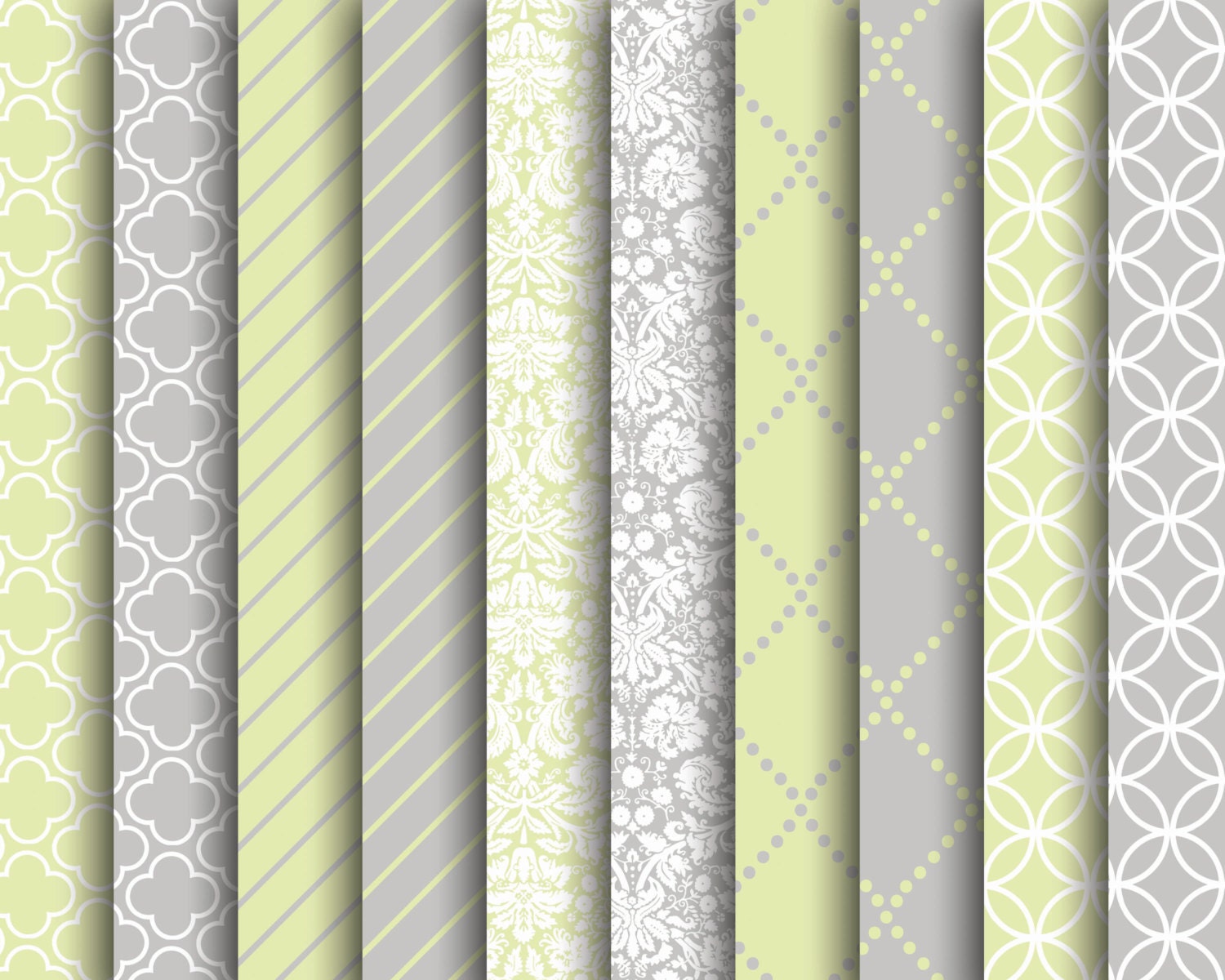 60% OFF SALE Easter Spring Pastel Paper Wedding Papers Grey Green Modern Backgrounds Paper Supplies Gifts for Her Il_570xn