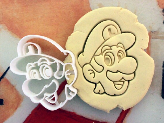 Super Mario Luigi Cookie Cutter Great For Cutting By Cookieprints