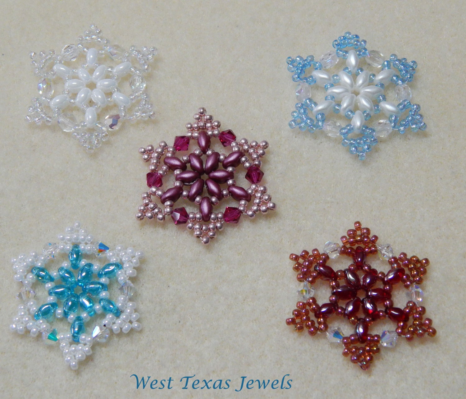 Snowflake 1 Beaded Ornament Pattern