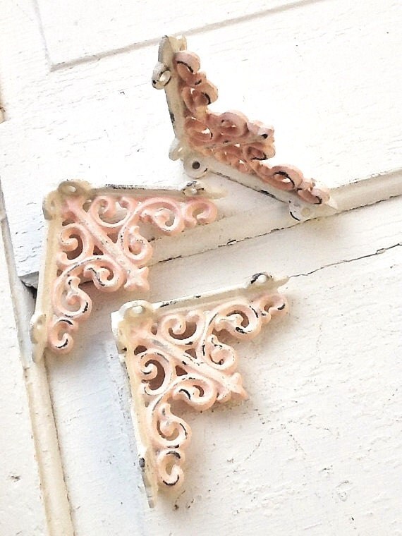 Small Iron Brackets Iron Shelf Brackets Country by CamillaCotton