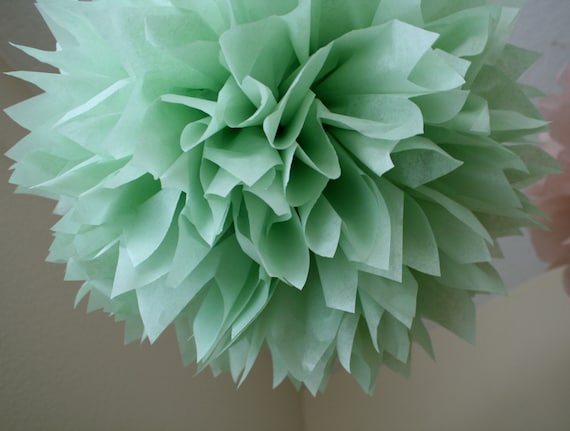 Willow ... 1 tissue paper pom // diy // wedding decorations // st patricks day // christmas // birthday // party decorations Il_570xn