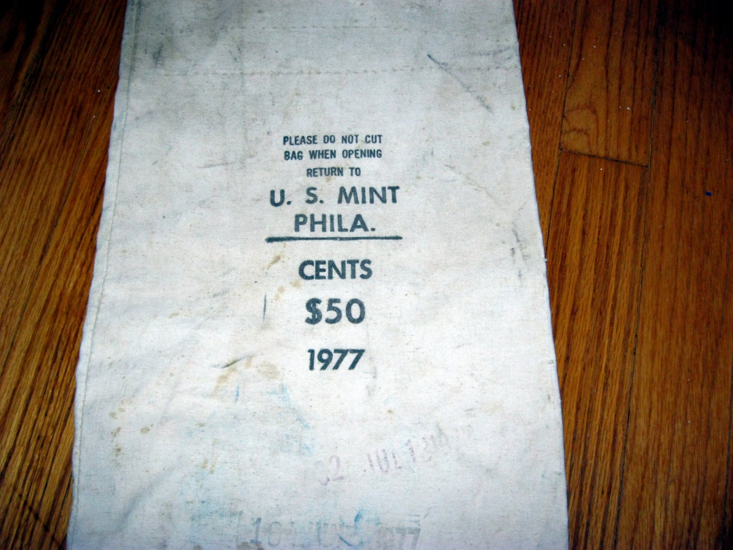 Vintage Cloth Bag Sack, Bank Bag, Money Bag, U.S. Mint, Philadelphia ...