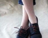 Black and Brown Chaplin Shoes - Leather Women's Oxfords - CUSTOM FIT - TheDrifterLeather