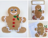 Holiday Learn to Sew Kit for Kids - Gingerbread Man - BoulderBearWorks