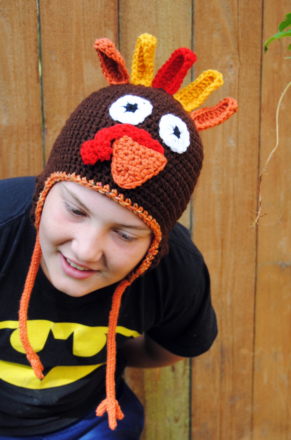 Adult Turkey Hat Crochet Animal Hat Knit Turkey Hat by ToryMakes