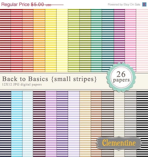 40% OFF SALE Striped digital paper 12x12, digital scrapbooking paper, royalty free commercial use- Instant Download Il_570xn