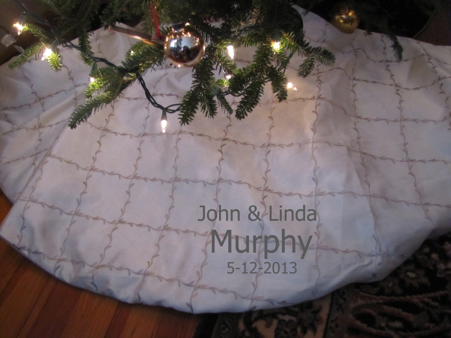 personalized white silver christmas tree by personalized white silver christmas tree by
