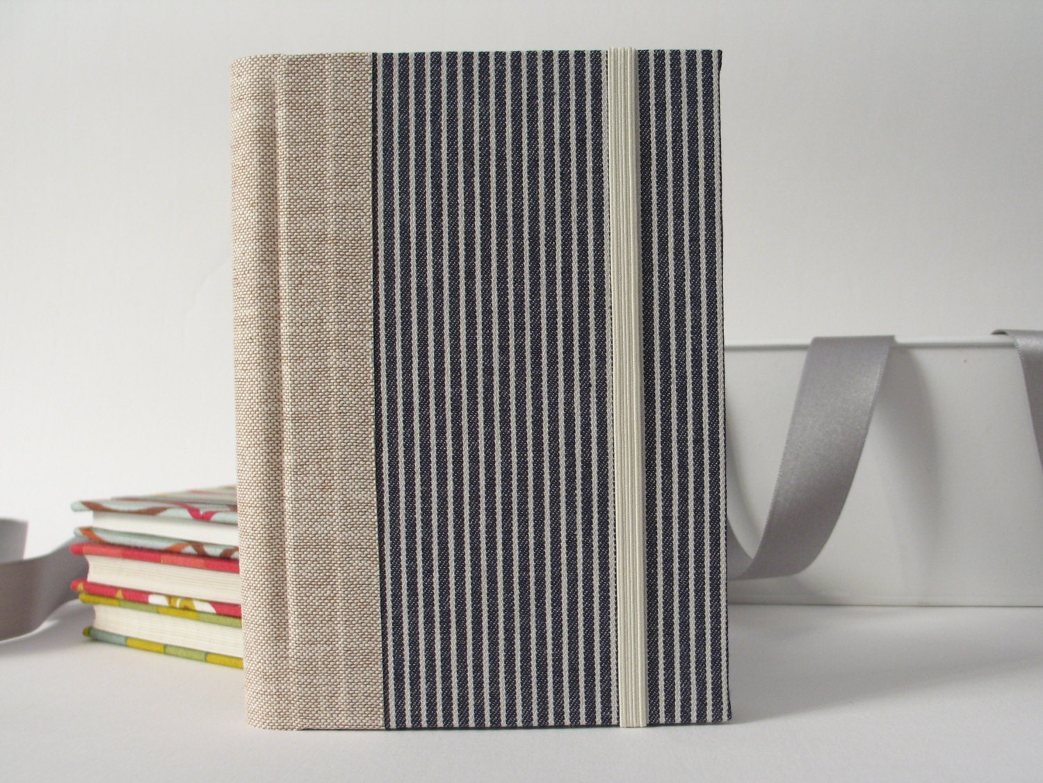 2014 Small Handmade Medium Stripes Weekly Planner by ArteeeLuarBookbinding