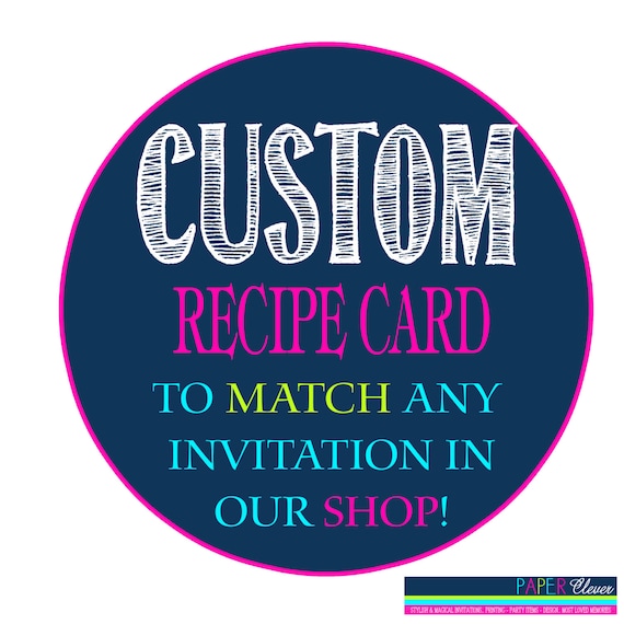 Recipe card - digital file, printable file #530 Il_570xn