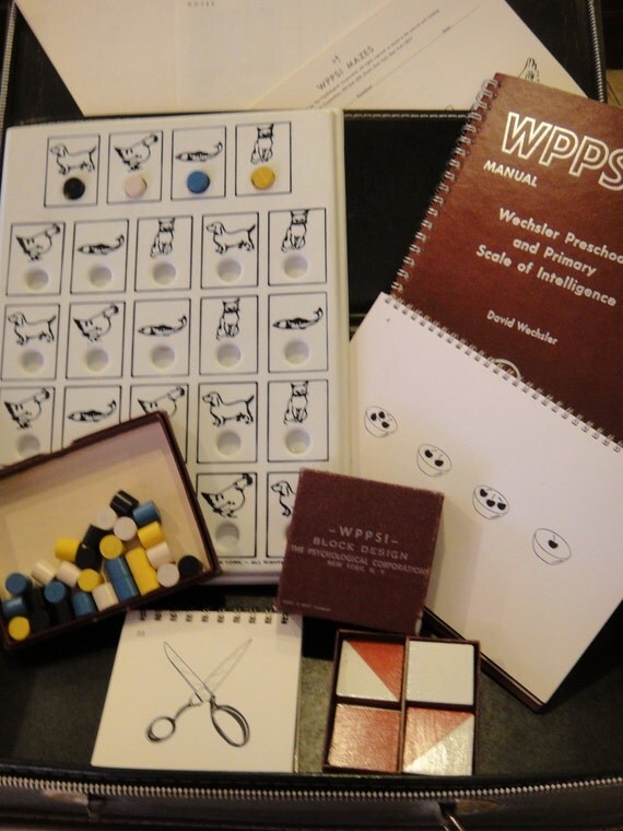 Vintage Psychology IQ Test WPPSI IQ Test by SusieSoHoCollection